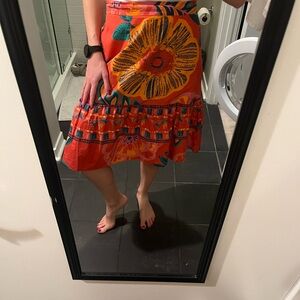 Vibrant Floral A-Line Skirt